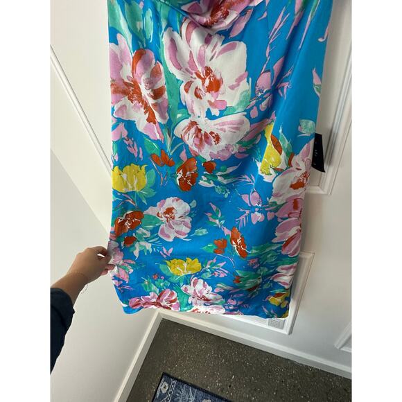 NWT Lulu's Floral Blue Dress Size S - Picture 8 of 9